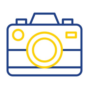 Fotoğraf makinası. Web simgesi basit illüstrasyon