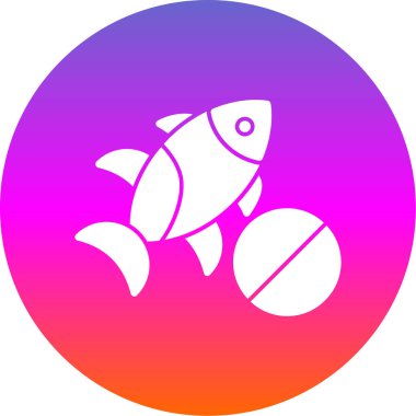 balık simgesi vektör illüstrasyonu