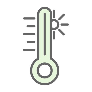 sıcaklık simgesi. Termometre vektör simgesinin basit çizimi