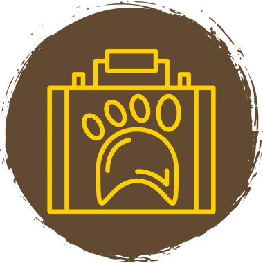 sırt çantası simgesi, vektör illüstrasyonu basit tasarım