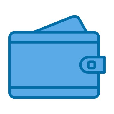 Cüzdan simgesi, vektör illüstrasyonu  