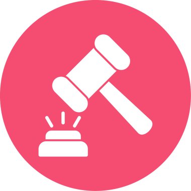 Açık arttırma. Web simgesi vektör illüstrasyonu 