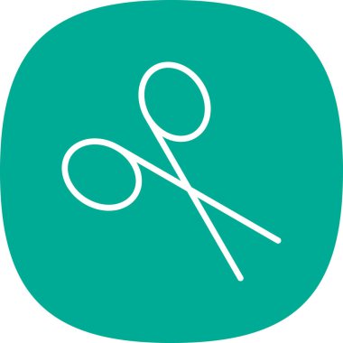 İzole edilmiş arkaplanda makas simgesi