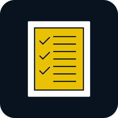 Kontrol listesi. Web simgesi basit illüstrasyon