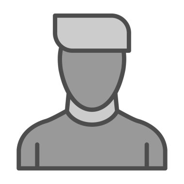 adam düz simge vektör çizim 