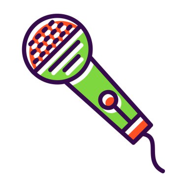 mikrofon simgesi vektör illüstrasyonu