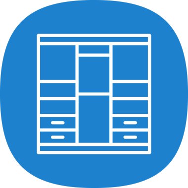 Dolap. Web simgesi basit illüstrasyon