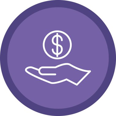 Bir torba simgesinin vektör illüstrasyonu