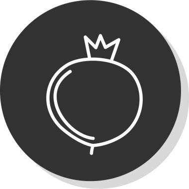 Nar meyve simgesinin vektör illüstrasyonu