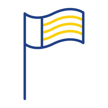 Sallanan bayrak simgesinin vektör illüstrasyonu