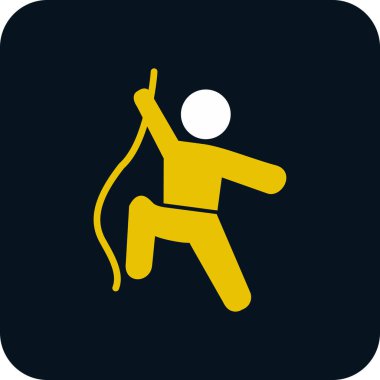 Erkek tırmanıcı simgesi vektör illüstrasyonu