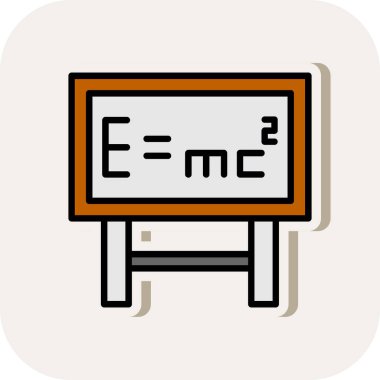 İki matematiksel las içeren bir karatahta simgesi