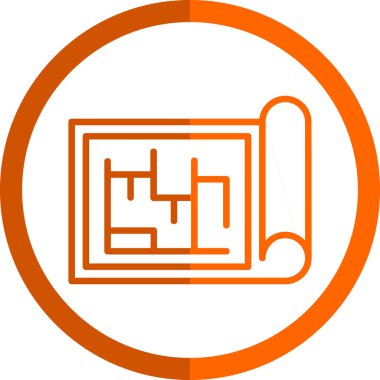 Şablon simgesi, vektör illüstrasyonu basit tasarım