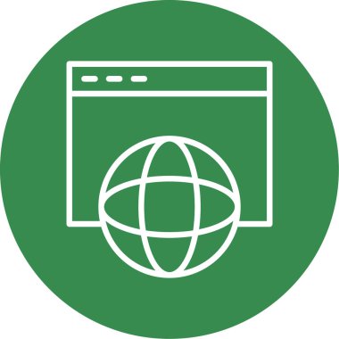 Web sitesi vektör simgesi, özet çizimi 