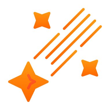 Kayan yıldız simgesi vektör çizimi beyaza izole edildi 