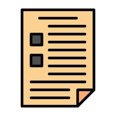 belge simgesi, vektör illüstrasyonu basit tasarım