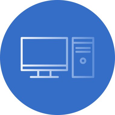 pc bilgisayar simgesinin vektör illüstrasyonu 