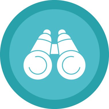 Dürbün simgesi, vektör illüstrasyonu basit tasarım