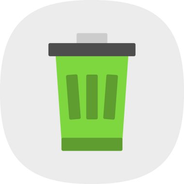 Çöp kutusu web simgesi. Vektör illüstrasyonu.