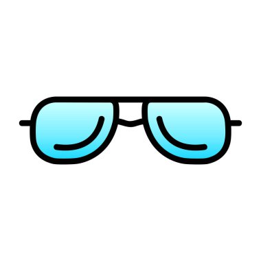 Güneş gözlüklerinin vektör illüstrasyonu modern grafik simgesi                       