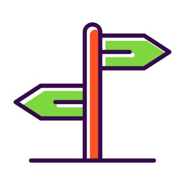 yön işareti vektör illüstrasyonuName