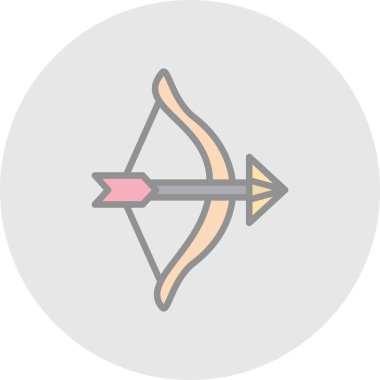 Archer ve ok simgesinin vektör illüstrasyonu