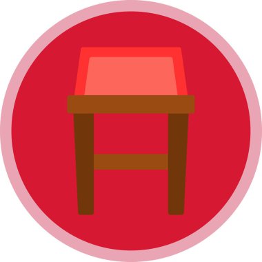 Sandalye. Web simgesi basit illüstrasyon