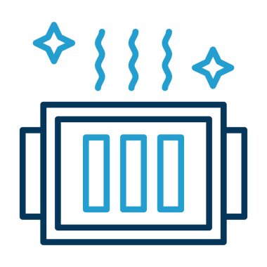 radyatör ağ simgesi, vektör illüstrasyonu