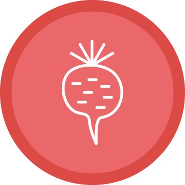 turp düz simgesi, vektör, illüstrasyon