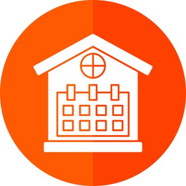 Bina. Web simgesi basit illüstrasyon