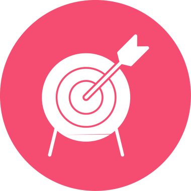 düz hedef simge vektör çizim