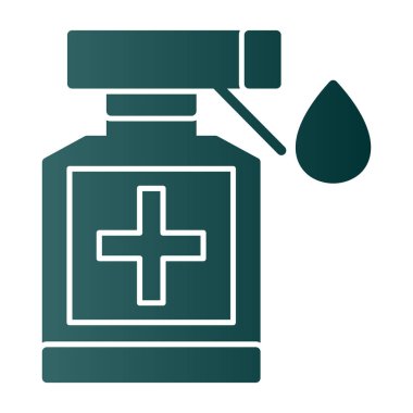 İlaç şişesi ve hap vektör çizimi.