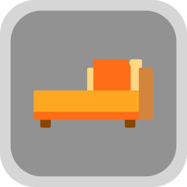 kanepe simgesi, vektör illüstrasyonu