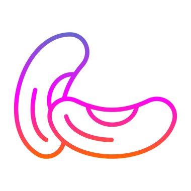 Modern Fasulye simgesinin vektör illüstrasyonu          