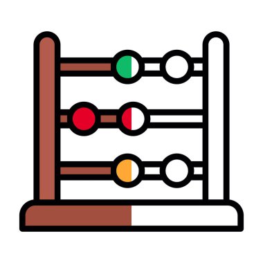 abacus web simgesi vektör illüstrasyonu