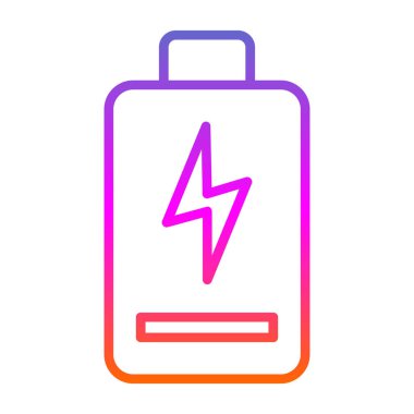 pil yükleme ikonu vektör çizimi 