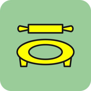 Bir yeşil ve mavi simgenin vektör illüstrasyonu