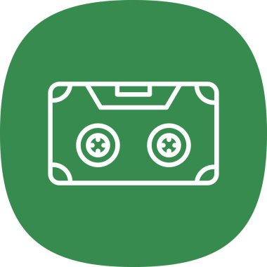 kaset teybi ikon vektör çizimi