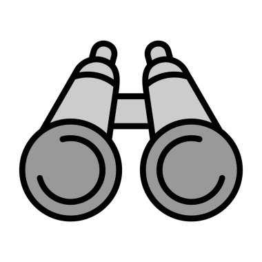 Dürbün simgesi, vektör illüstrasyonu basit tasarım