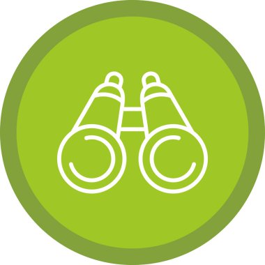 Dürbün simgesi, vektör illüstrasyonu basit tasarım