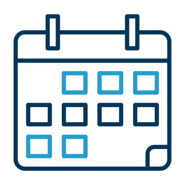 Takvim simgesi vektör illüstrasyonu