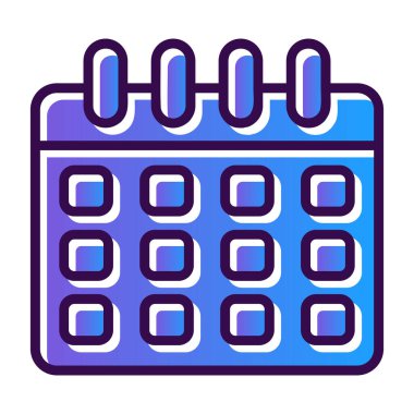 Takvim simgesi vektör illüstrasyonu
