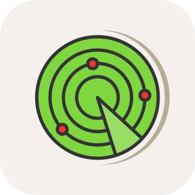 Radar modern simgesinin vektör illüstrasyonu              