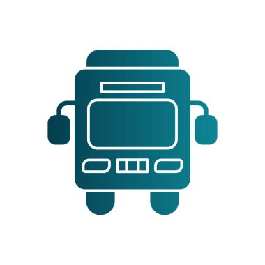 Otobüs. Web simgesi basit illüstrasyon             