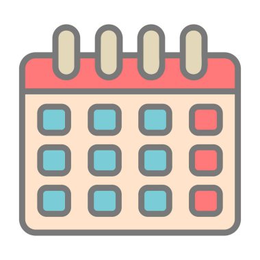 Takvim simgesi vektör illüstrasyonu