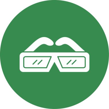 3D gözlükler. Web simgesi basit illüstrasyon