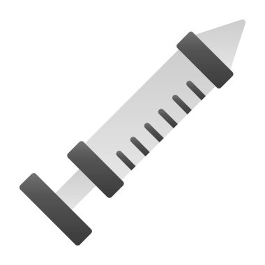 Beyaz arka planda tek renkli bıçak ikonu var. Mutfak ve mutfak sembolü vektör illüstrasyonu