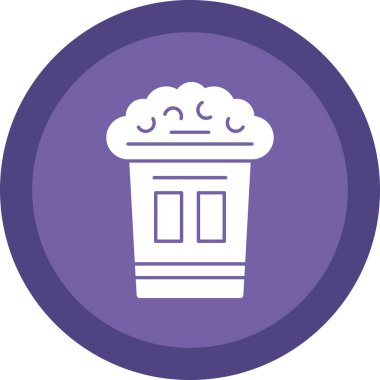 Patlamış mısır kovası. Web simgesi basit illüstrasyon