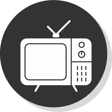 televizyon web simgesi vektör illüstrasyonu