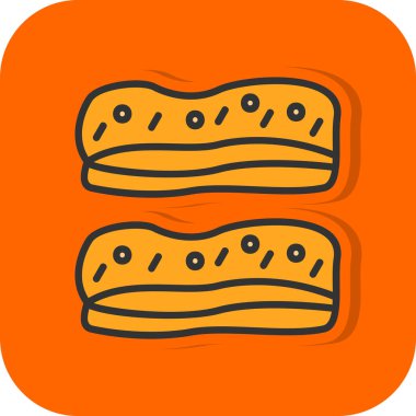 Ekmek simgesinin vektör illüstrasyonu